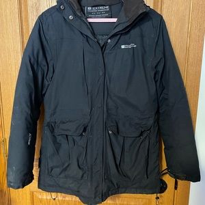 Black parka jacket coat